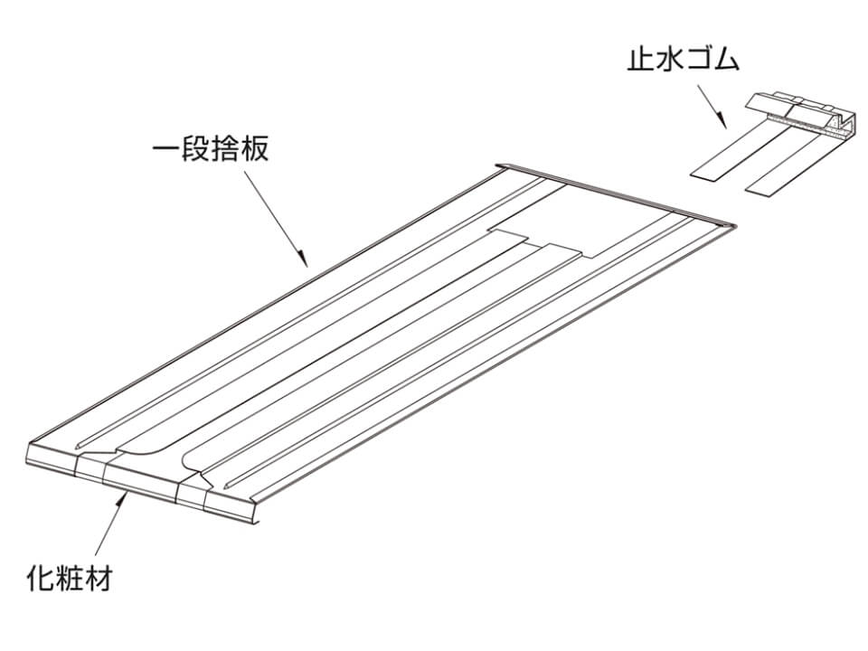 一段捨板継ぎ手セット