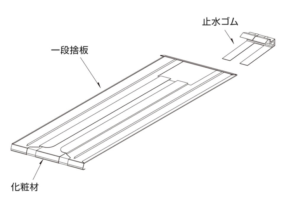 一段捨板継ぎ手セット